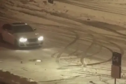 Bolu’da drift yapan sürücülere Jandarma müdahalesi