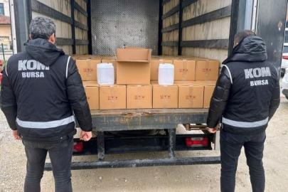 Bursa’da 1000 litre sahte alkol ele geçirildi