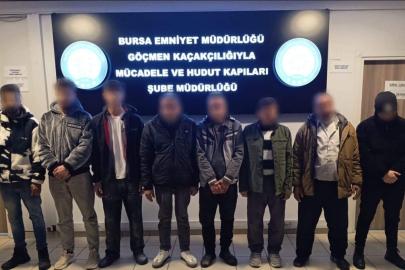 Bursa’da kaçak yabancı işçi operasyonu: 8 kişi yakalandı, 1 şüpheli gözaltında