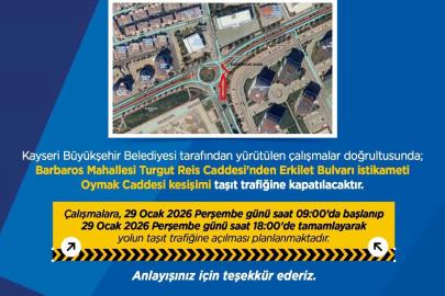 Büyükşehirden sürücülere ‘yol çalışması’ uyarısı
