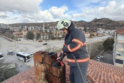 Çankırı’da korkutan baca yangını