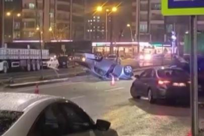 Diyarbakır’da otomobil takla attı: 1 yaralı