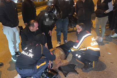 Dönüş yasağı olan yerden dönen otomobil motosikletle çarpıştı: 1 yaralı