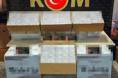 Durdurulan araçta 100 bin adet boş makaron ele geçirildi