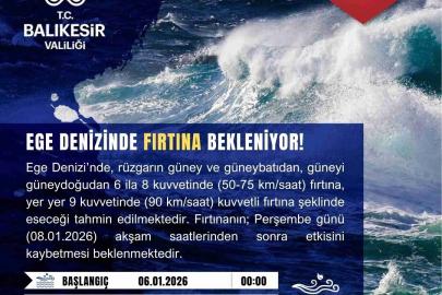 Ege Denizi için fırtına uyarısı