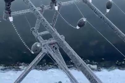 Eksi 22 derecede olta buz tuttu