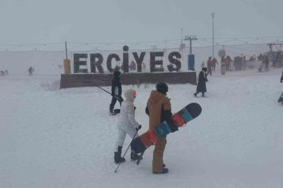 Erciyes’te kar kalınlığı 130 santime ulaştı