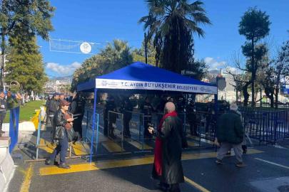 Erdoğan’ın Aydın programı öncesi vatandaşlar alana alınmaya başlandı