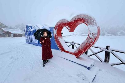 Ergan Dağı’nda kar kartpostallık manzara oluşturdu
