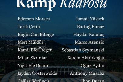 Fenerbahçe’nin, Samsunspor maçı kamp kadrosu belli oldu