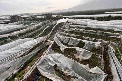 Finike’de hortumun verdiği hasar gündüz ortaya çıktı
