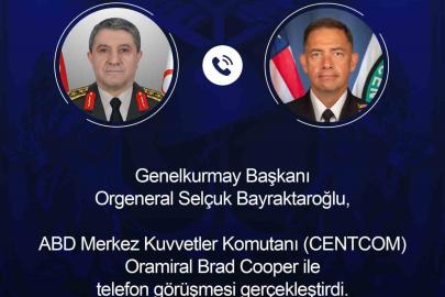 Genelkurmay Başkanı Bayraktaroğlu, CENTCOM Komutanı Cooper ile görüştü