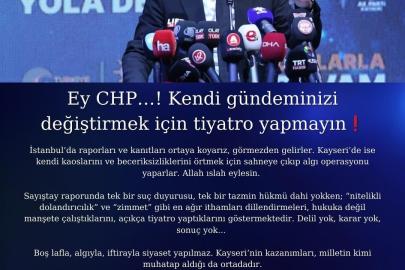 Hüseyin Okandan: "Ey CHP, kendi gündeminizi değiştirmek için tiyatro yapmayın"