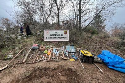 İzinsiz kazıya jandarmadan suçüstü