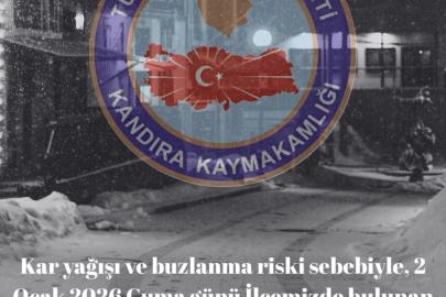 Kandıra’da kar ve buzlanma nedeniyle eğitime 1 gün ara