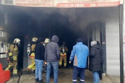 Kapalı dükkandan çıkan dumanı fark etti, sanayi çarşısını kurtardı