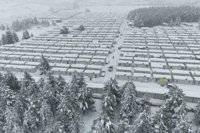 Kar kalınlığının 1 metreyi bulduğu Doğanşehir havadan görüntülendi