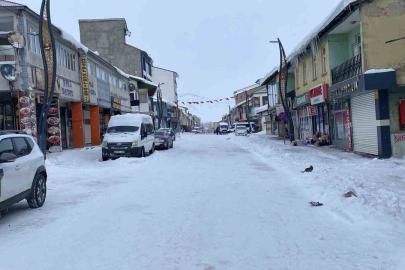 Kar ve buzla kaplı Karlıova sessizliğe büründü