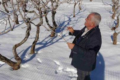 Kar yağışı Gaziantep’te çiftçinin yüzünü güldürdü
