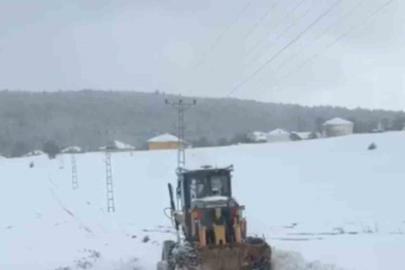 Karabük’te kar yağışı nedeniyle 109 köy yolu ulaşıma kapandı