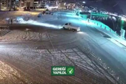 Karda 27 saniye drift yapan kamyonet sürücüsüne ceza yağdı: 58 bin 217 TL ceza, 60 gün trafikten men