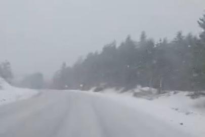 Kastamonu’da yüksek rakımlı bölgelerde kar yağışı etkili oluyor