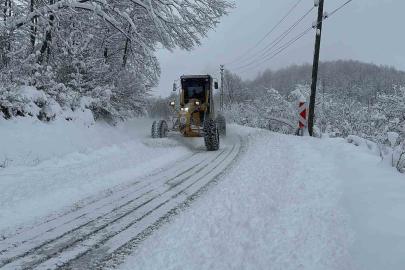 Kavak’ta karla mücadele