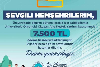 Kayseri’de 22 milyon TL’lik destek ödemeleri öğrencilerin hesaplarına aktarıldı