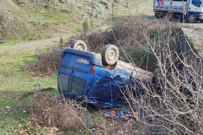 Kontrolden çıkan araç köprüden aşağı uçtu