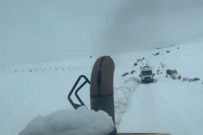 Köyde mahsur kalan hasta için ekipler seferber oldu