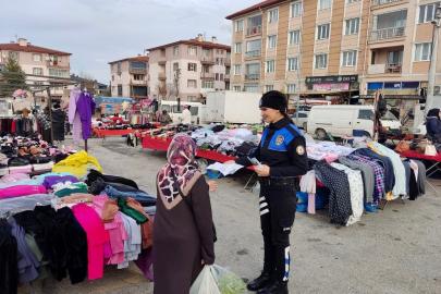 Kütahya İl Emniyet Müdürlüğü’nden semt pazarlarında bilgilendirme çalışması