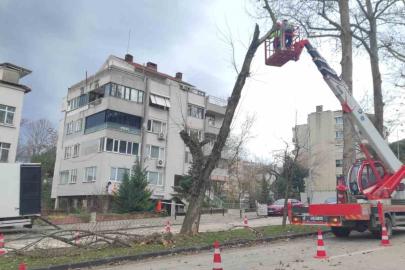 Lodosa karşı büyükşehir ekipleri sahada