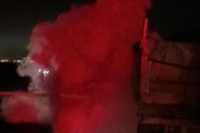 Malatya’da amonyum nitrat yüklü tırda korkutan yangın