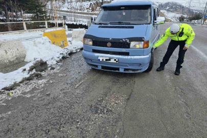 Malatya’da kış lastiği denetimleri artırıldı