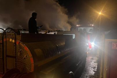 Manyas’ta samanlık yangını söndürüldü