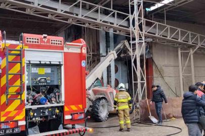 Mardin’de mısır kurutma tesisinde yangın