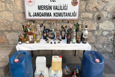 Mersin’de 400 litre sahte içki ele geçirildi