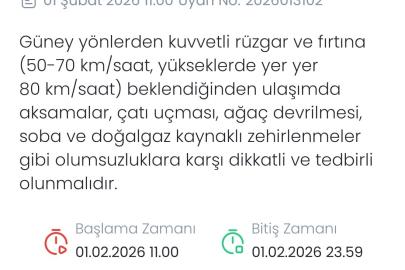 Meteoroloji’den Denizli için fırtına uyarısı