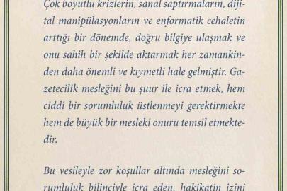 MİT Başkanı Kalın’dan 10 Ocak Çalışan Gazeteciler Günü mesajı