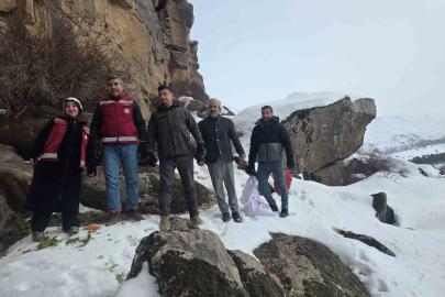 Muradiye’de yaban hayvanları için doğaya yem bırakıldı