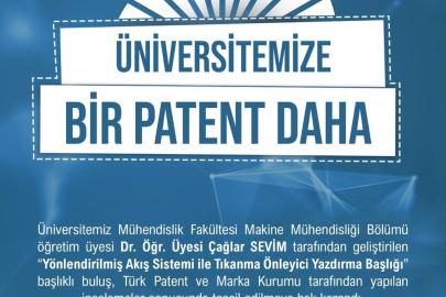Niğde Ömer Halisdemir Üniversitesi bir patent daha aldı