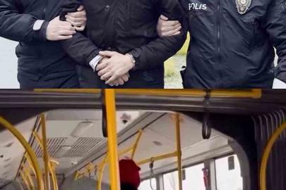 Otobüste tartıştığı genci darbeden şüpheli yakalandı