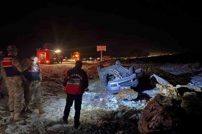 Otomobil takla attı, sürücü ağır yaralandı