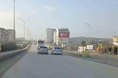 Sağdan sollama yaparak yürekleri ağza getiren sürücüye ceza