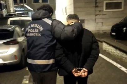 Samsun’da uyuşturucu suçundan 18 yıl 9 ay hapis cezası bulunan şahıs yakalandı