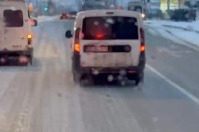 Saniyelerle yarışan itfaiyeye aracına yol vermedi