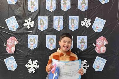 Şanlıurfa’da özel öğrenci Muhammed Said ilk karnesini aldı