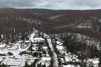 Sarıyer’de kış manzarası havadan görüntülendi