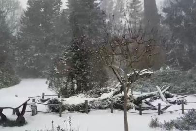 Sarıyer’in yüksek kesimleri karla kaplandı