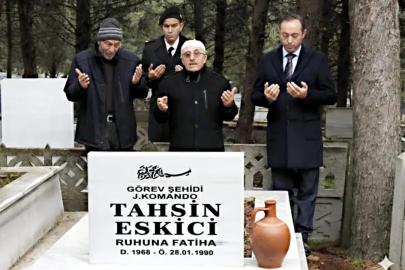 Şehit Jandarma Komando Er Tahsin Eskici kabri başında anıldı